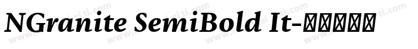 NGranite SemiBold It字体转换